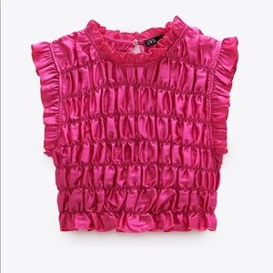 Pink Ruched Zara Shirt